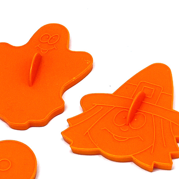 Set of 8 Vintage 1993 Wilton Halloween Cookie Cutters Orange and Black Pumpkins - Picture 6 of 11